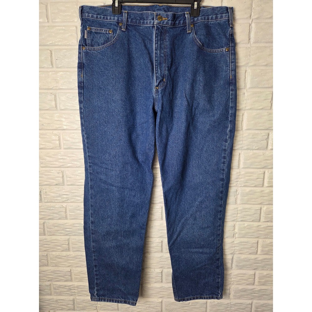 Carhartt B17 DST Jeans Mens size 42x32 Blue Relaxed Fit Taper Denim Workwear